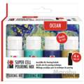 Mélange acrylique pour pouring Marabu, OCéan - 4 couleurs, Set
