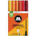 Set de marqueurs One4All 127 HS de Molotow 2mm, Hot