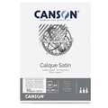 Calque Satin Canson, A4, 21 cm x 29,7 cm, A4 - 21 x 29,7 cm, Bloc collé 1 côté 50 feuilles