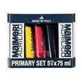 Set de peintures acryliques fines Acrilico Maimeri, 5 x 75 ml, Set