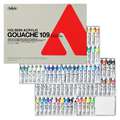 Coffret de gouaches acryliques Holbein, 109 x 20 ml