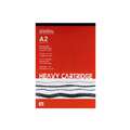 Bloc de dessin Heavy Cartridge Seawhite of Brighton, A2, 42 cm x 59,4 cm, 220 g/m², Bloc collé 1 côté 25 feuilles