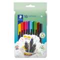 Set de feutres Triplus Fineliner 334 Staedtler, 10 feutres, 0,3 mm, Pointe sertie de métal