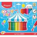 Coffret de crayons de couleur Color Peps Jumbo Maped, coffret de 24 couleurs, Set