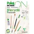 Papier multi-techniques PaintON Recyclé Clairefontaine, Block mit 15 Blatt (1-seitig geleimt), A6, 10,5 cm x 14,8 cm, 250 g/m²