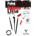 Papier multi-techniques PaintON Lisse Clairefontaine, Bloc collé 1 côté, A6, 10,5 cm x 14,8 cm, 250 g/m²