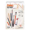 Papier multi-techniques PaintON Clairefontaine, Bloc spiralé, A4, 21 cm x 29,7 cm, 250 g/m²