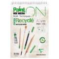 Papier multi-techniques PaintON Recyclé Clairefontaine, Bloc spiralé, A3, 29,7 cm x 42 cm, 250 g/m²