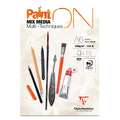 Papier multi-techniques PaintON Clairefontaine, Bloc collé 1 côté, A6, 10,5 cm x 14,8 cm, 250 g/m², Bloc de 15 feuilles