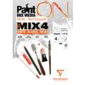 Papier multi-techniques PaintON Mix4 Clairefontaine, A5 - 14,8 x 21 cm, Bloc collé 1 côté, 250 g/m²
