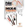 Papier multi-techniques PaintON Mix4 Clairefontaine, A3 - 29,7 x 42 cm, Bloc collé 1 côté, 250 g/m²