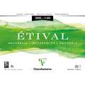 Bloc de 25 feuilles de papier Etival Clairefontaine grain torchon (300g/m²), 18 cm x 24 cm, 300 g/m², Rugueux, Bloc collé 4 côtés