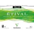 Bloc de 25 feuilles de papier Etival Clairefontaine grain torchon (300g/m²), 30 cm x 40 cm, 300 g/m², Rugueux, Bloc collé 4 côtés