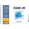 Papier Canson Montval, 29,7 cm x 42 cm, 300 g/m², Fin, Bloc spiralé, 12 feuilles