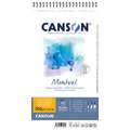 Papier Canson Montval, 16 cm x 28,4 cm, 300 g/m², Fin, Bloc spiralé, 12 feuilles