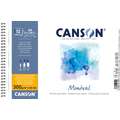 Papier Canson Montval, A4, 21 cm x 29,7 cm, 300 g/m², Fin, Bloc spiralé, 12 feuilles