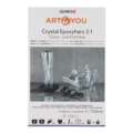 Résine crystal epoxy 2:1 Glorex, 750 ml (500 ml + 250 ml)