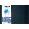 Carnet aquarelle à couverture rigide Montval Art Book Canson, 21,6 cm x 14 cm, Bloc collé 1 côté, Fin