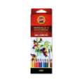 Crayons de couleur aquarellables Mondeluz, 18 crayons