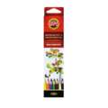 Crayons de couleur aquarellables Mondeluz, 6 crayons