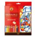 Coffrets en carton de crayons de couleur Polycolor Koh-I-Noor, 48 crayons + 1 taille-crayon + 2 crayons graphite, Set