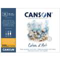 Papier aquarelle Coton d'Art Canson, 23 cm x 31 cm, Fin, 300 g/m², 3. Bloc collé 1 côté