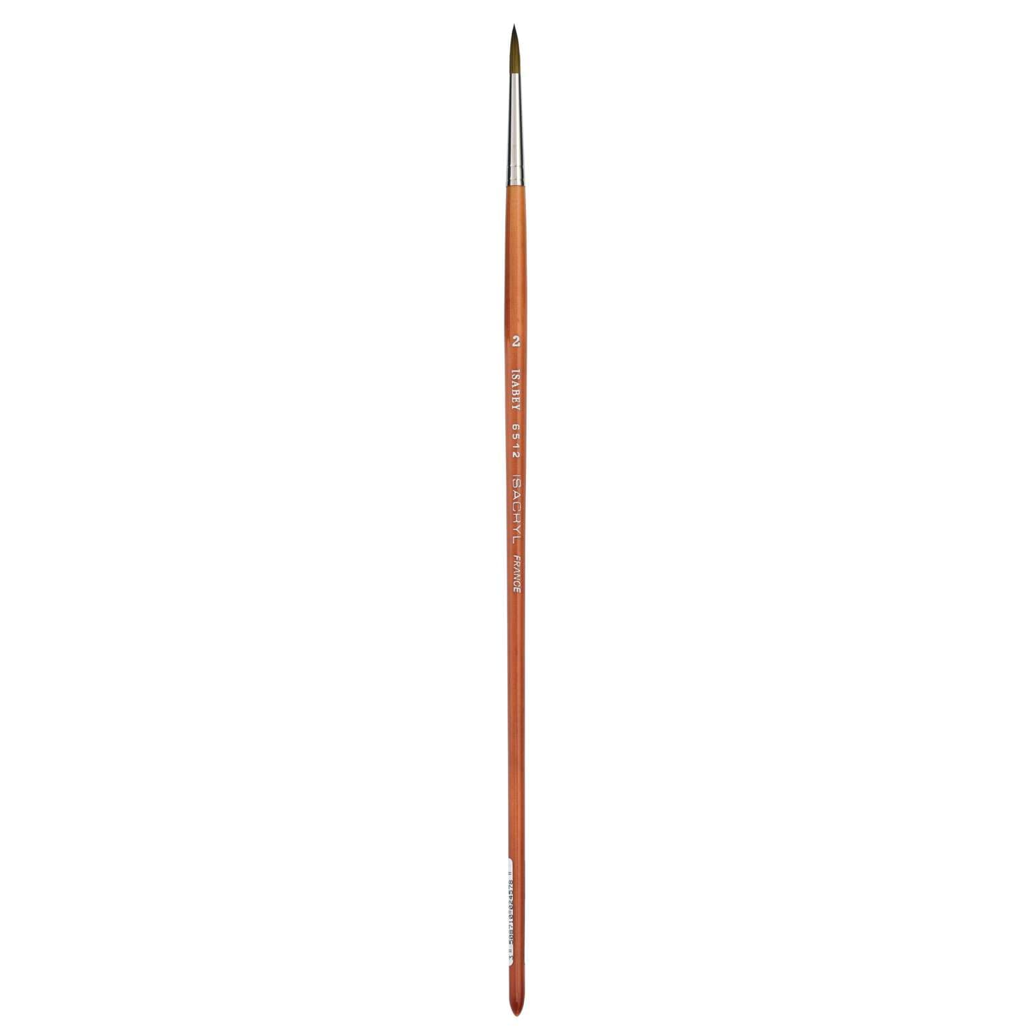 Pinceau Liner Isabey 6222 – Taille 2 – Martre Kolinsky – Manche Court – Aquarelle, Encre, Gouache