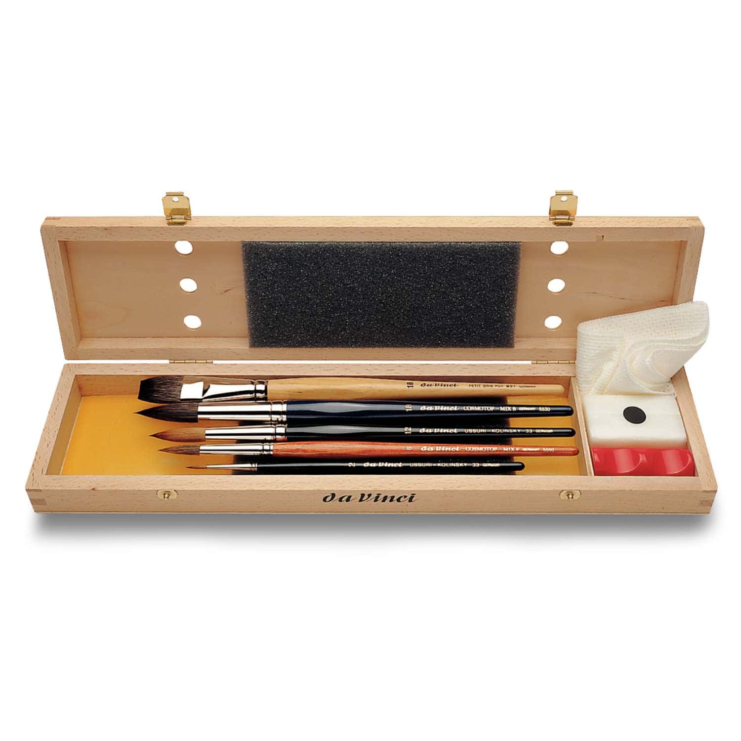 Coffret En Bois De 5 Pinceaux Aquarelle | Le Géant Des Beaux-Arts - N°1 ...