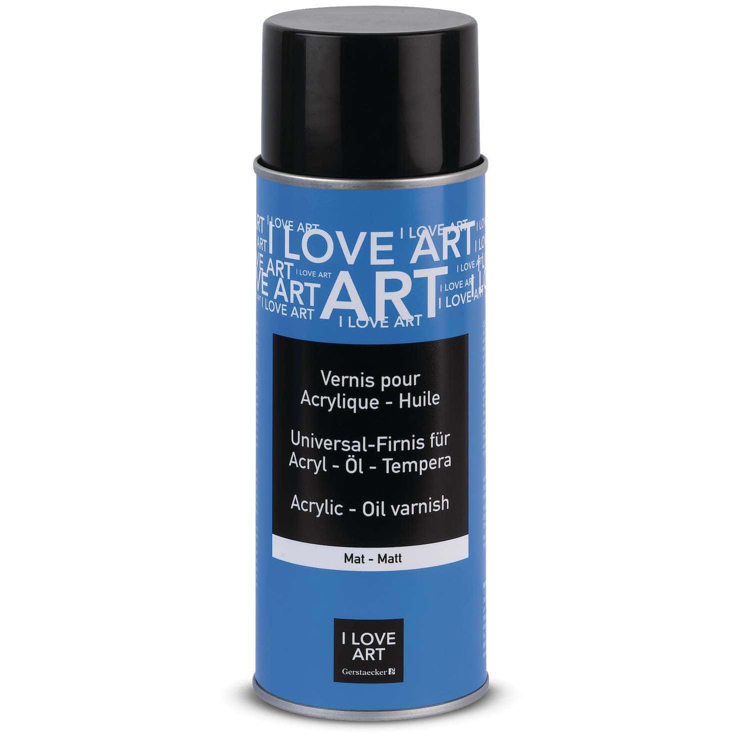Vernis universel pour acrylique et huile I Love Art  Le Géant des  Beaux-Arts - N°1 de la vente en ligne de matériels pour Artistes
