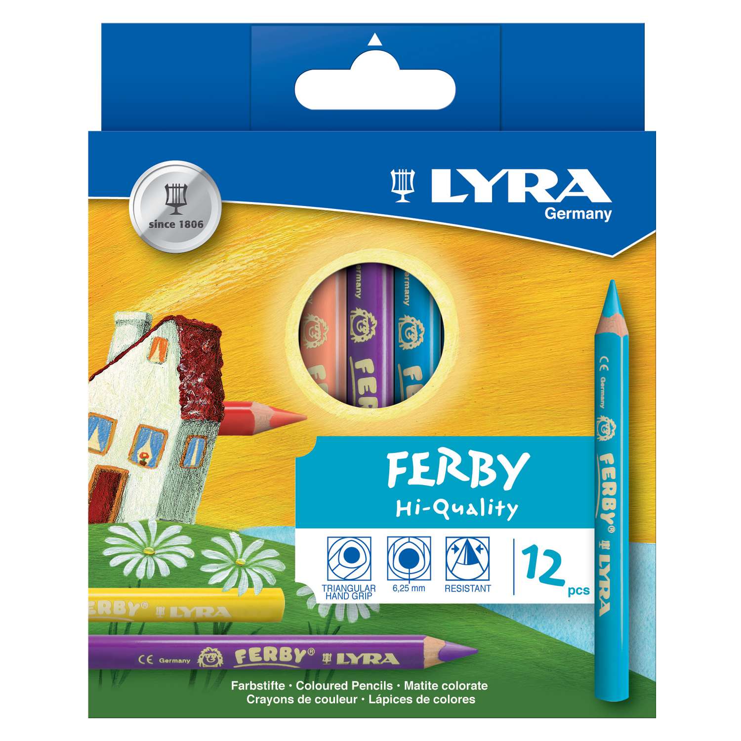 Crayon de charpentier - Boîte : 12 pièces - Longueur : 300 mm - LYRA