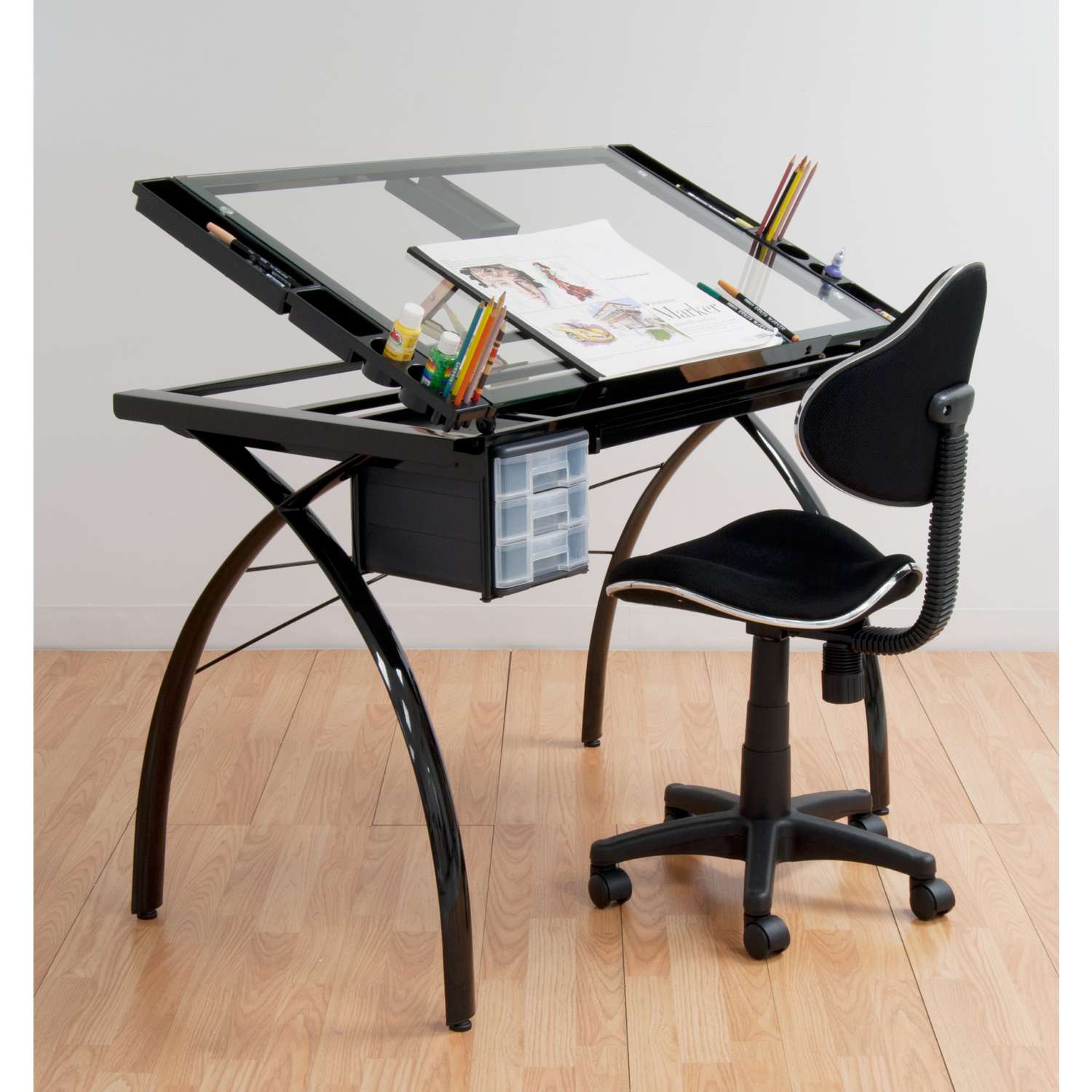 Table à dessin d'art 70 x 70 cm - inclinable de 0 à 80° - h