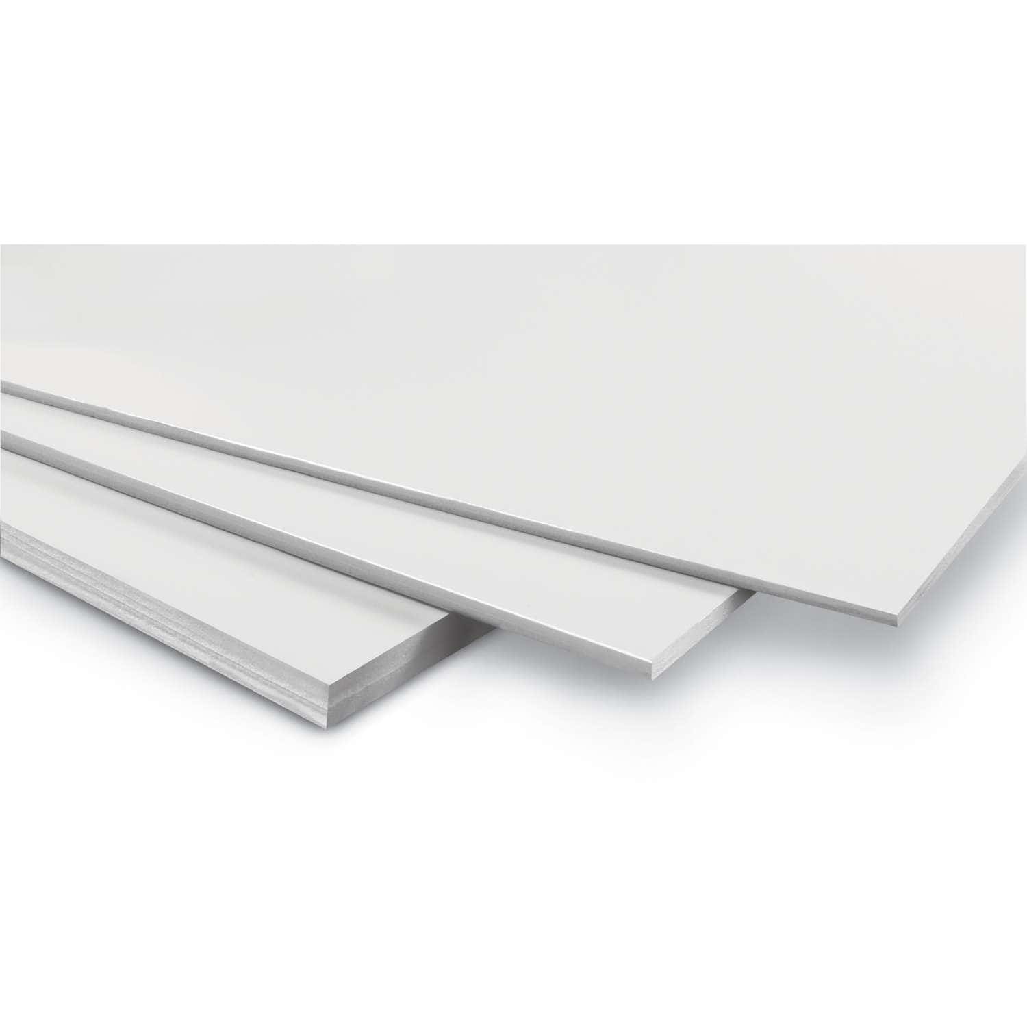 Carton mousse 5 mm 2 faces aluminium laqué blanc - 70 x 100 cm -  Rougier&Plé Rouen
