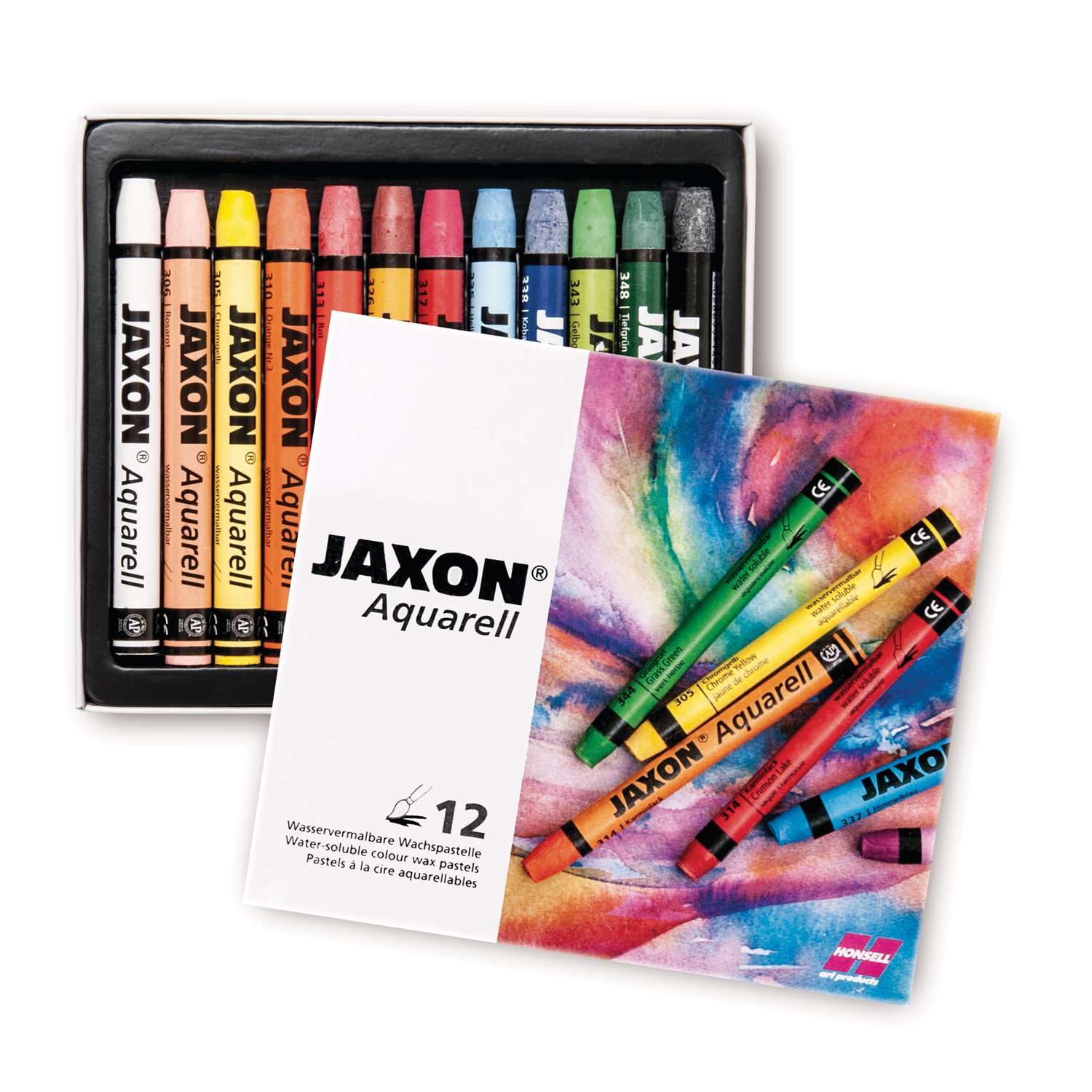 Crayons De Cire Aquarellables Pelikan - Lot De 8, Forme Ronde, Idéal Pour Les Enfants