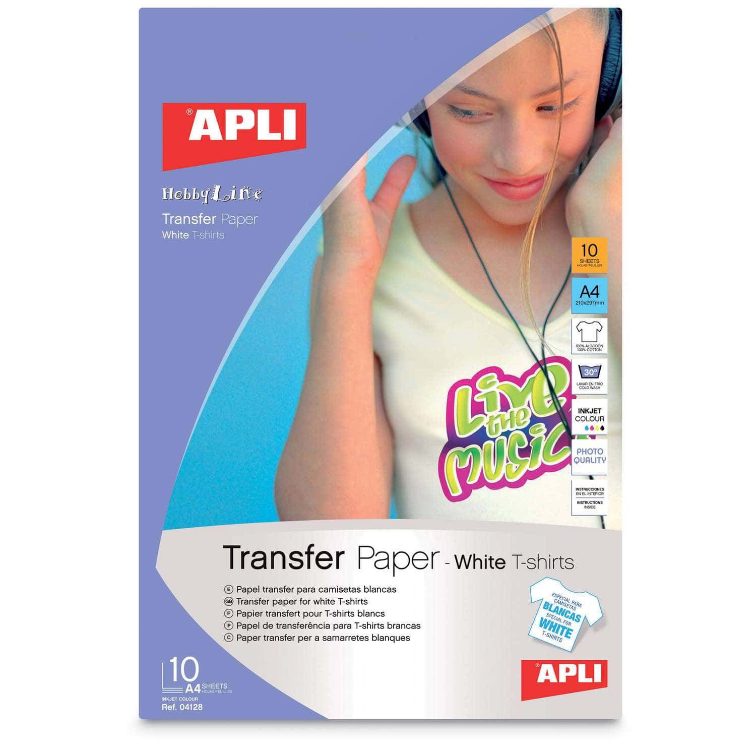 Papier transfert tissu Thermocollant imprimable A4 2 pièces