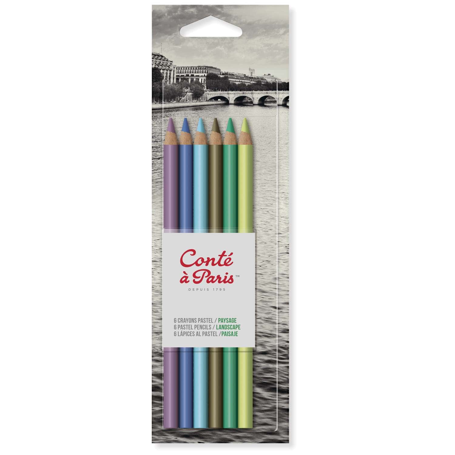 Set Paysage de 6 crayons pastels Conté à Paris  Le Géant des Beaux-Arts -  N°1 de la vente en ligne de matériels pour Artistes