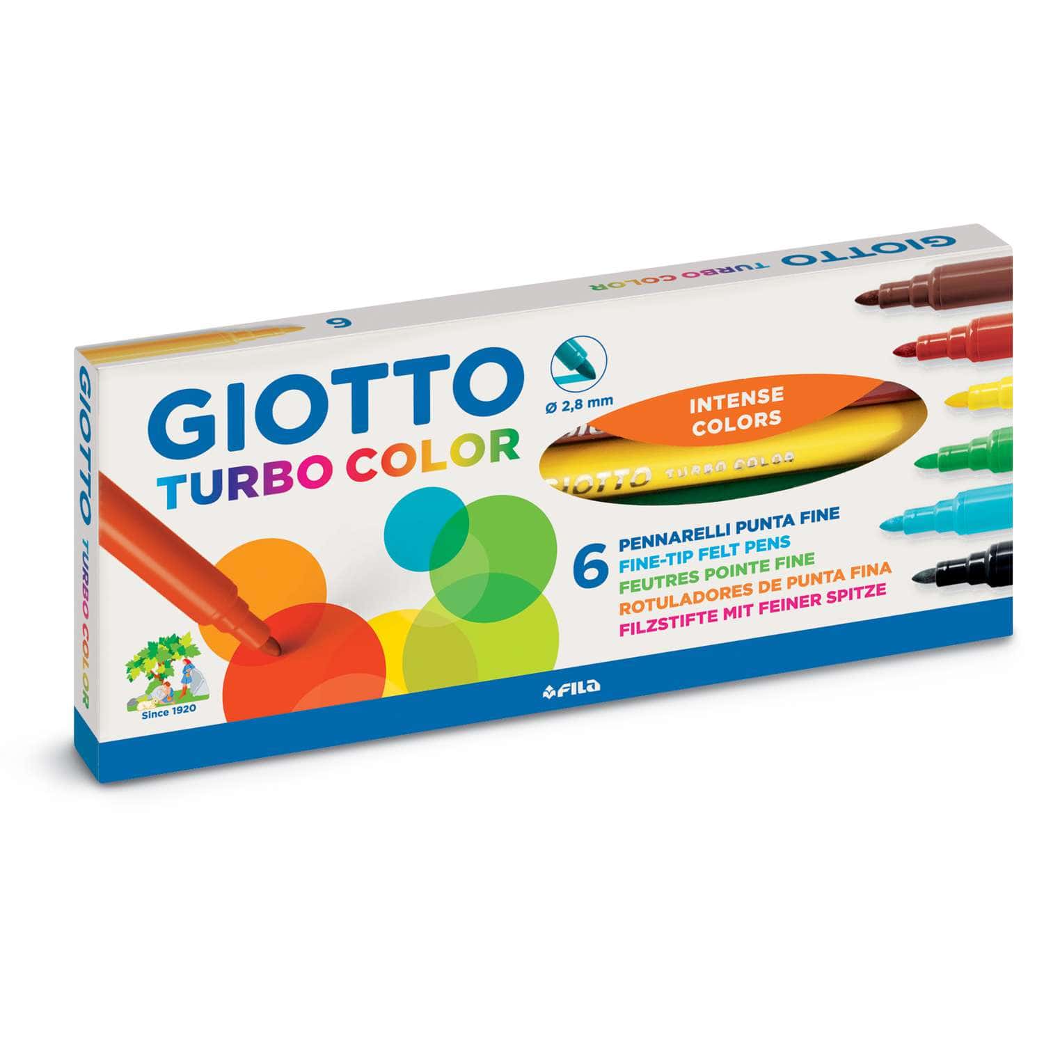 Feutres Giotto Turbo Color - Pointe moyenne - Feutres pointes