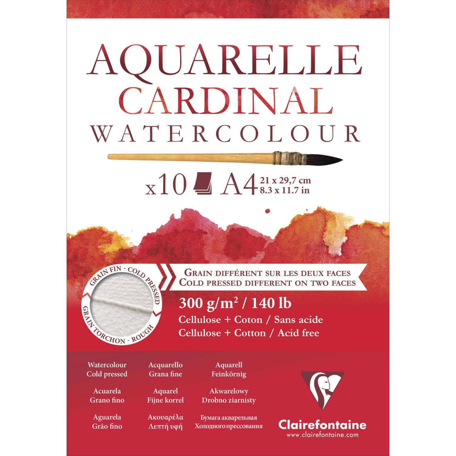 Papier Aquarelle Cardinal Clairefontaine  Le Géant des Beaux-Arts - N°1 de  la vente en ligne de matériels pour Artistes