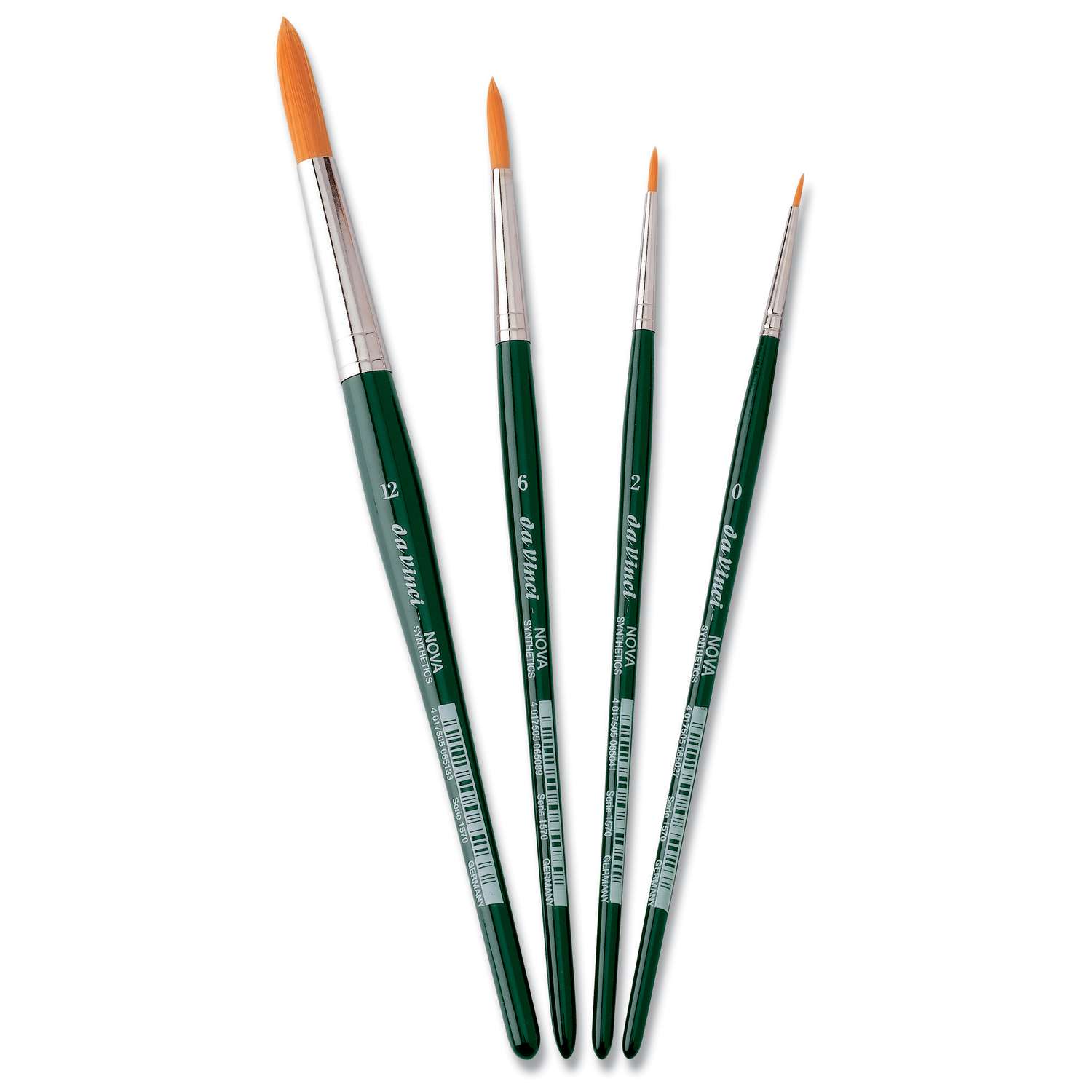 Da Vinci 170-175 Micro Nova Lot de 4 pinceaux n° 5/0, 10/0, 15/0, 20/0