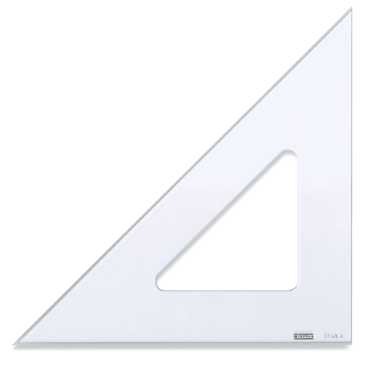 Équerre 45° Minerva - 50cm Transparent - Bord Droit - Fabriqué En France