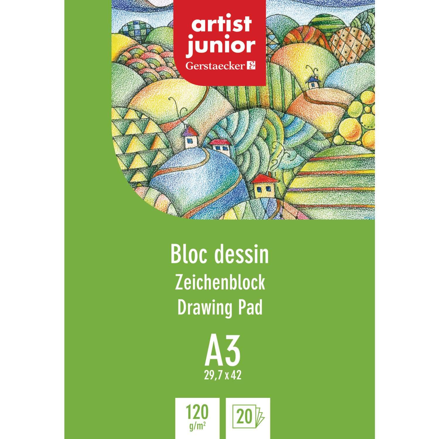 Bloc Dessin de 20 feuilles Artist Junior  Le Géant des Beaux-Arts - N°1 de  la vente en ligne de matériels pour Artistes