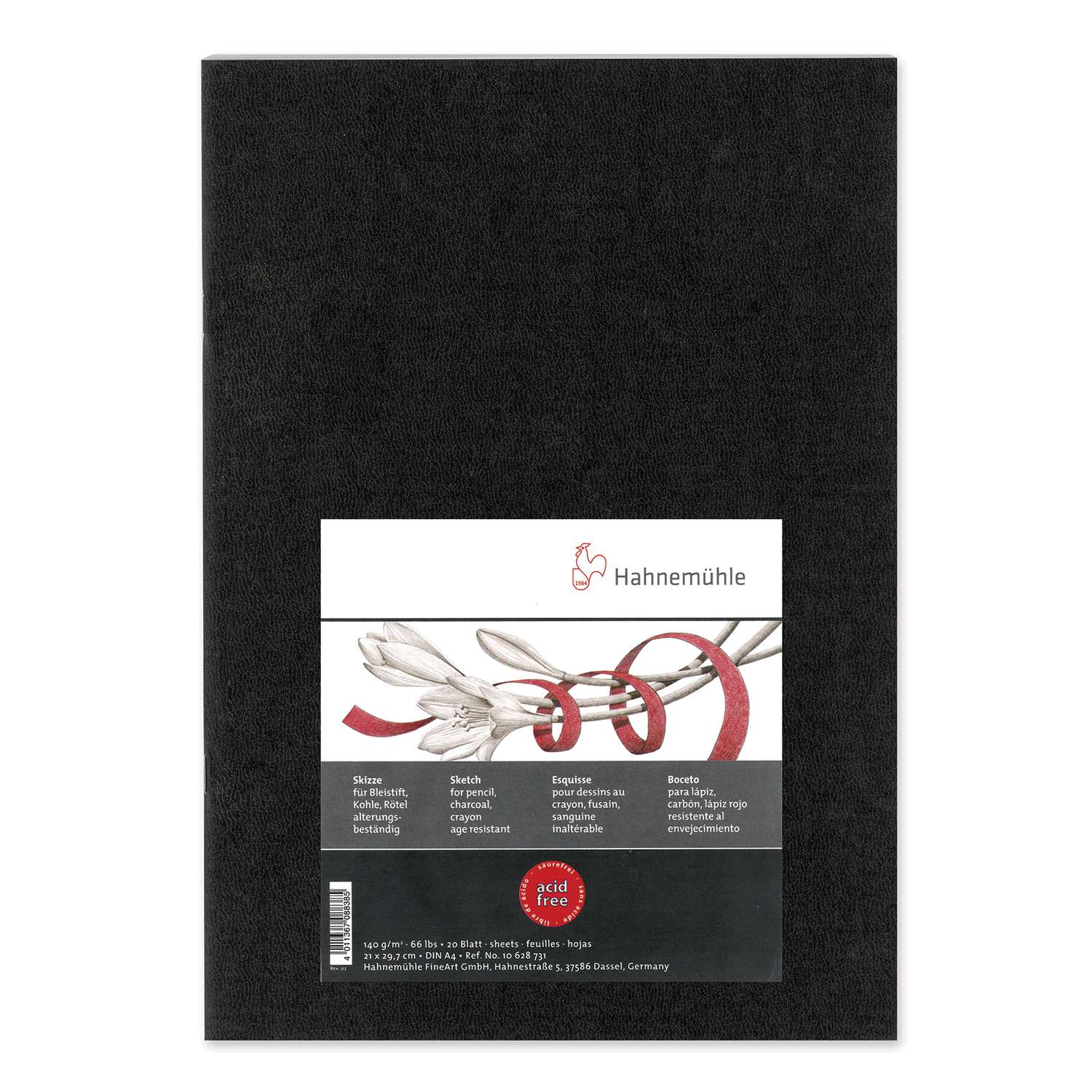 Carnet à dessin A4 - 40 feuilles noires - 190g - Monali - Papier de Dessin  Esquisse et Pastel - Dessin - Pastel
