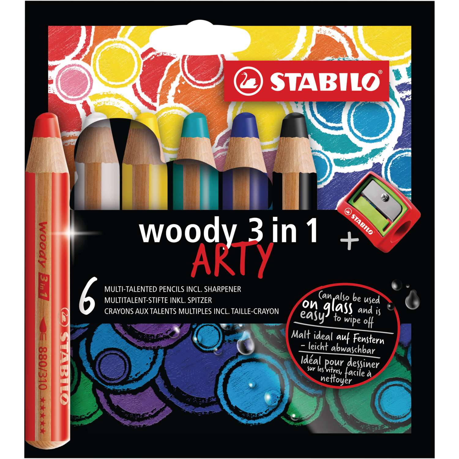 Crayon blanc all stabilo mine grasse - Articles scolaires