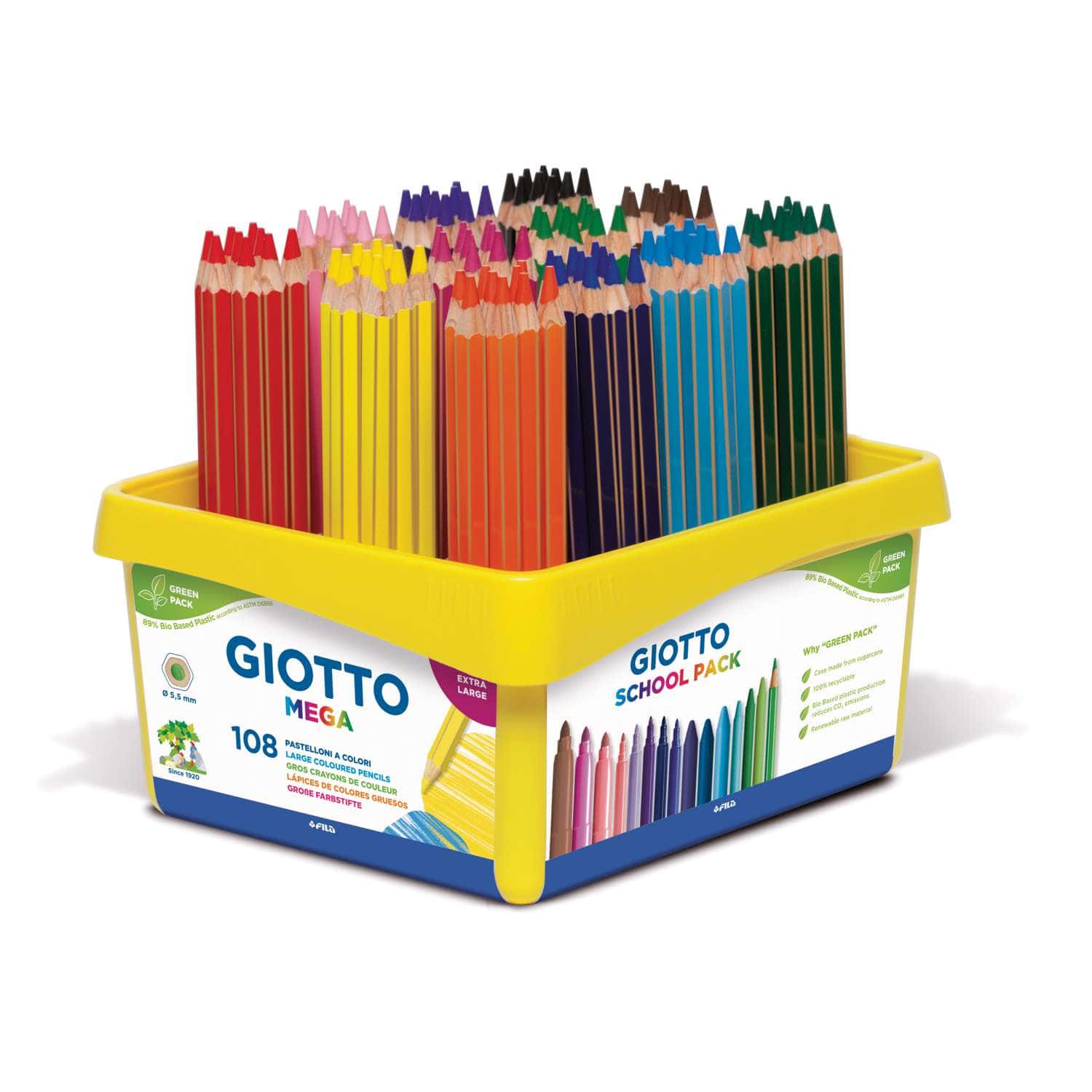 Crayon de couleur GIOTTO Mega Or et Argent x 24 - Coffret école - Crayon de  coloriage - Creavea