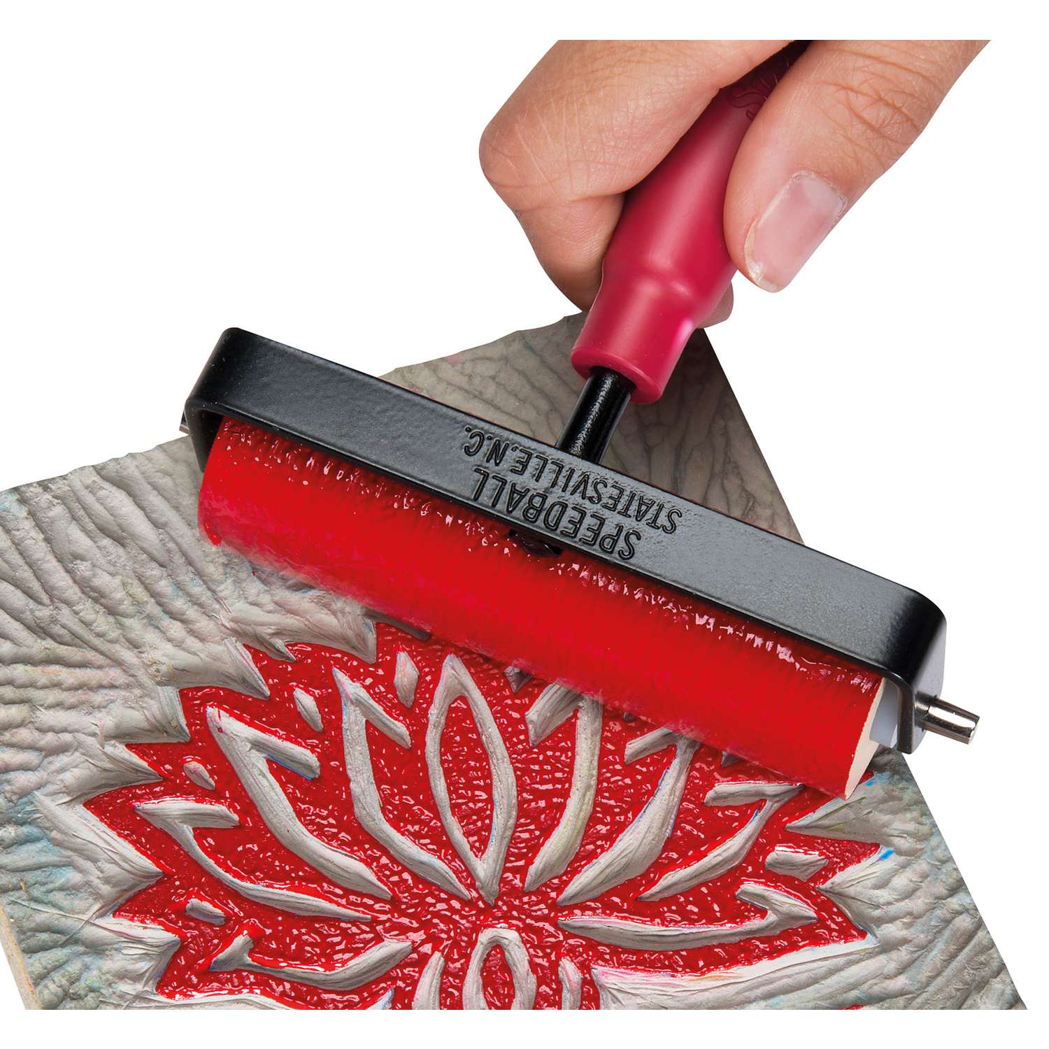 Encre Speedball Rouge à L'huile - Tube Métal Ancien - États-Unis - Occasion Non Utilisée
