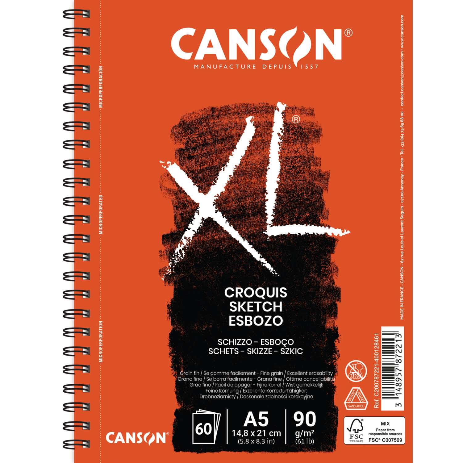 Bloc Canson XL noir, papier à dessin - Creastore