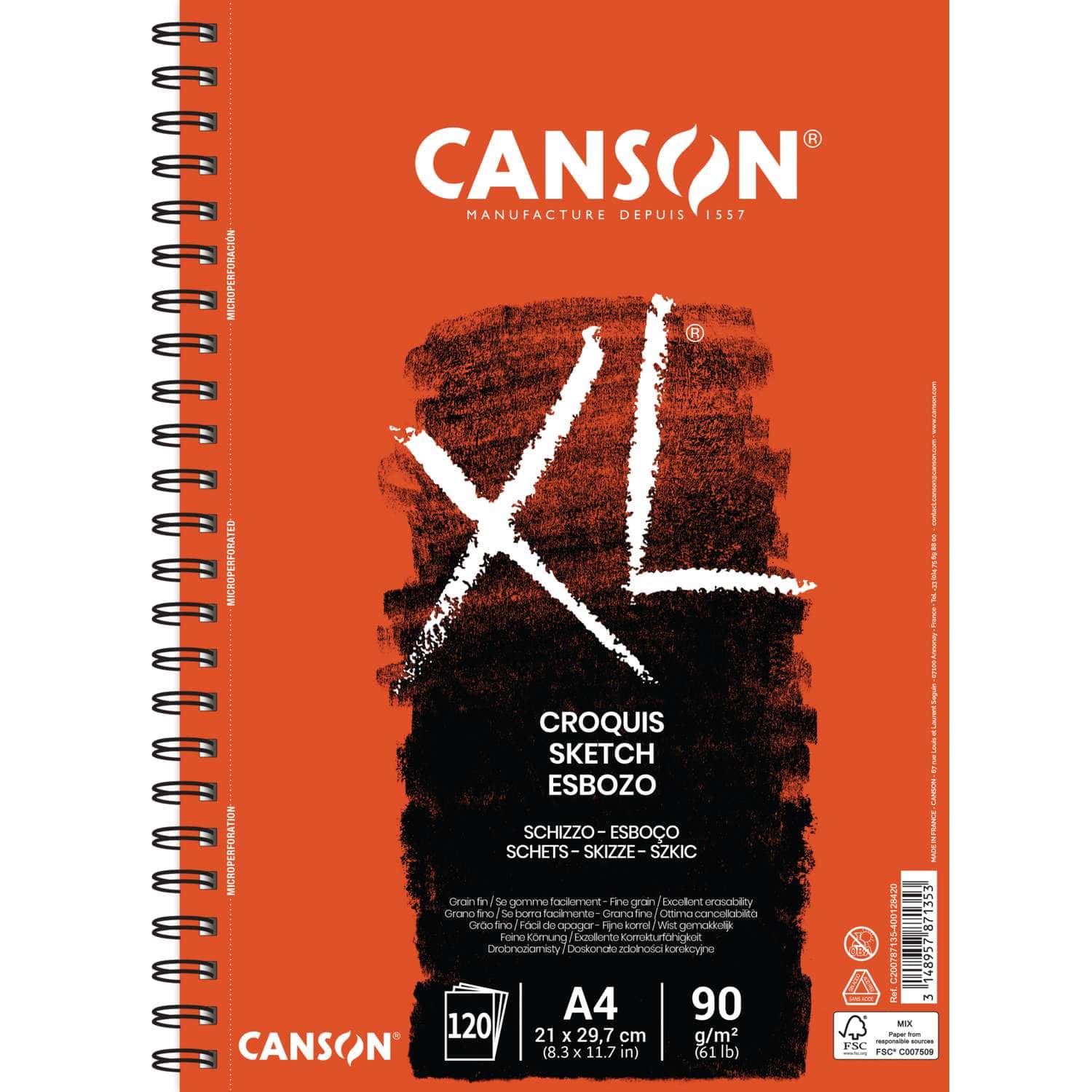 Bloc papier Canson études et croquis XL