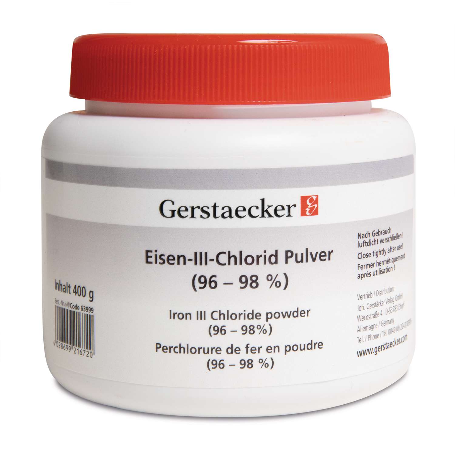 Solution de perchlorure de fer à 40 % Gerstaecker  Le Géant des Beaux-Arts  - N°1 de la vente en ligne de matériels pour Artistes