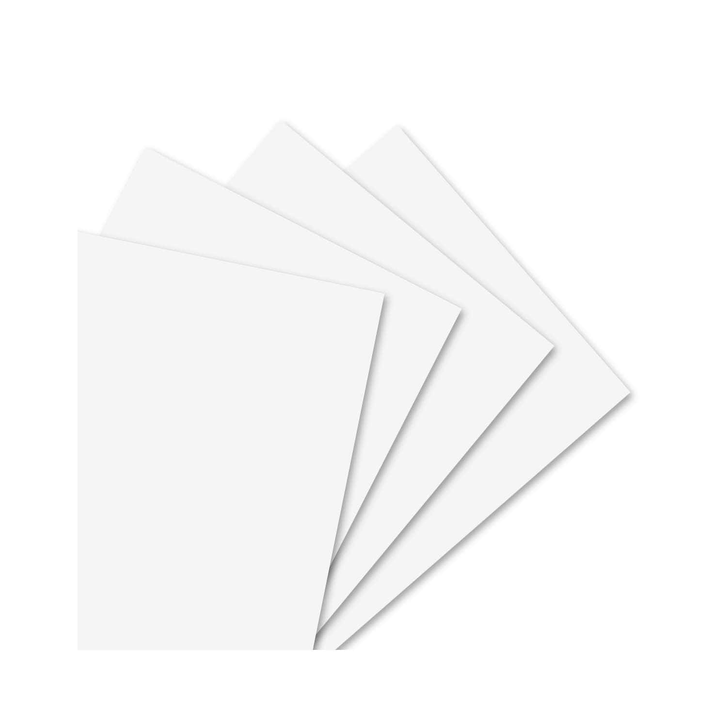 Lot de 10 feuilles de carton mi-fin Blanc/Gris, 1200 g/m², ép. 1,8mm, 50x65
