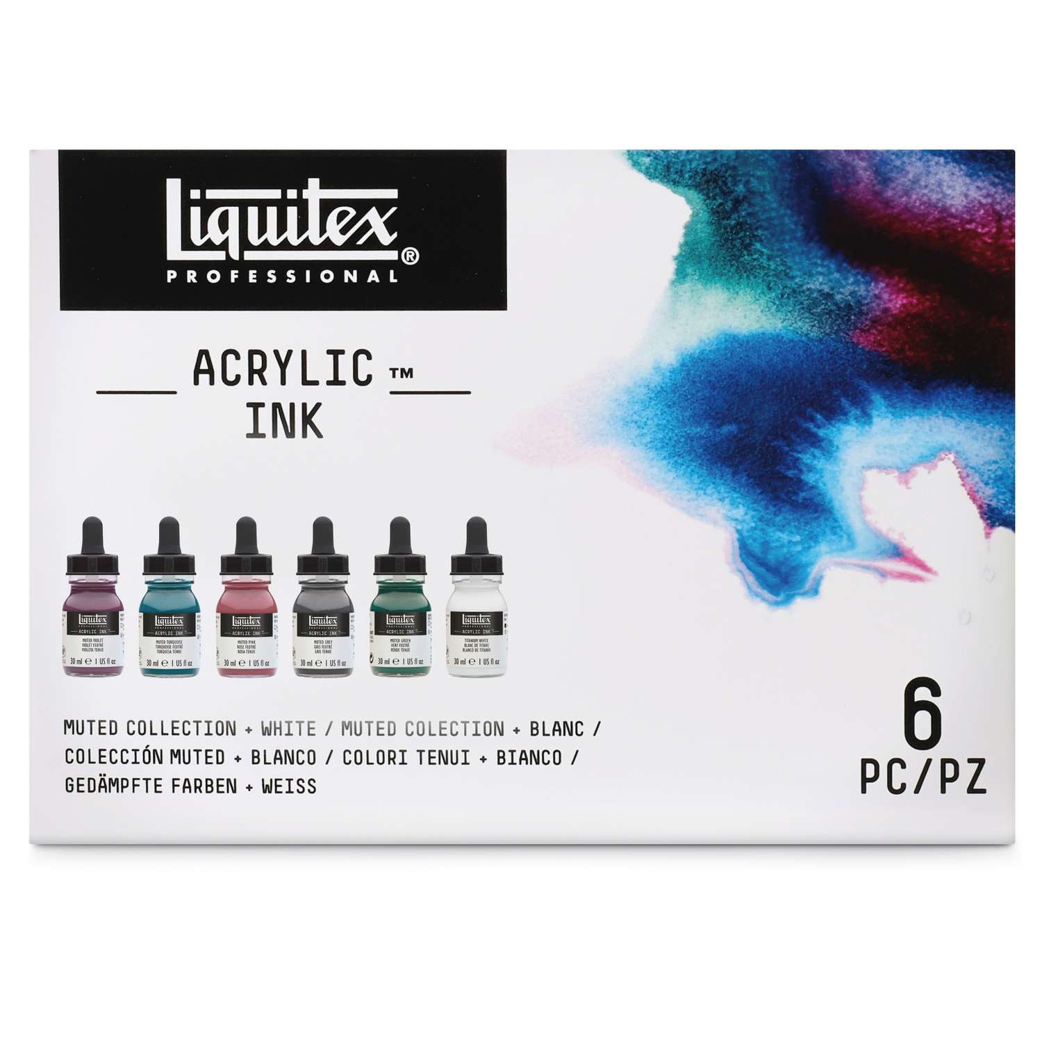 Encre acrylique Set Métalliques ink! 6 x 30 ml Liquitex chez Rougier & Plé