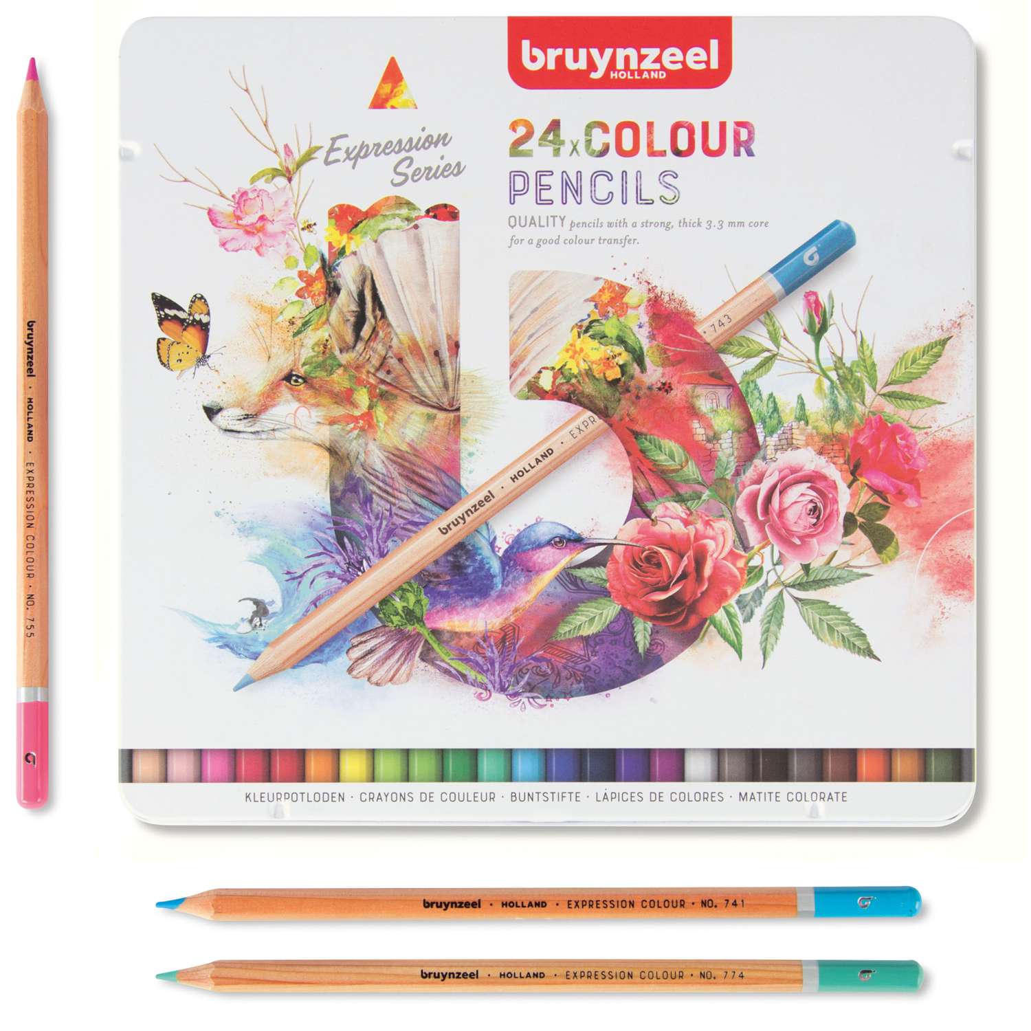 Bruynzeel Crayon feutre Paillettes pour enfants, 6 pièces